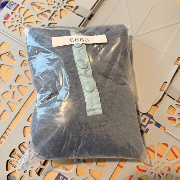 Orvis Quilted Snap T Pullover Sweatshirt Womens Small Gray Blue - Picture 11 of 11